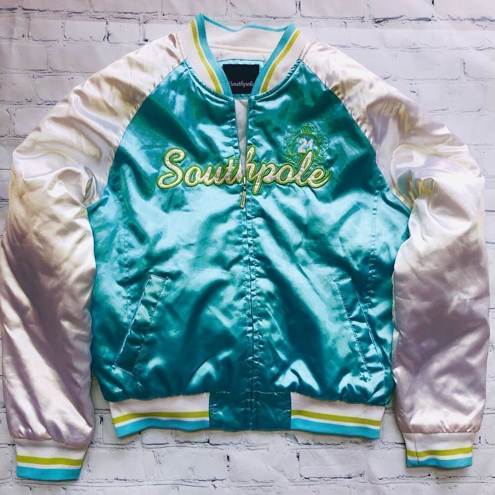 Pristine Vintage Womens Large Southpole Varsity Bomber style Jacket